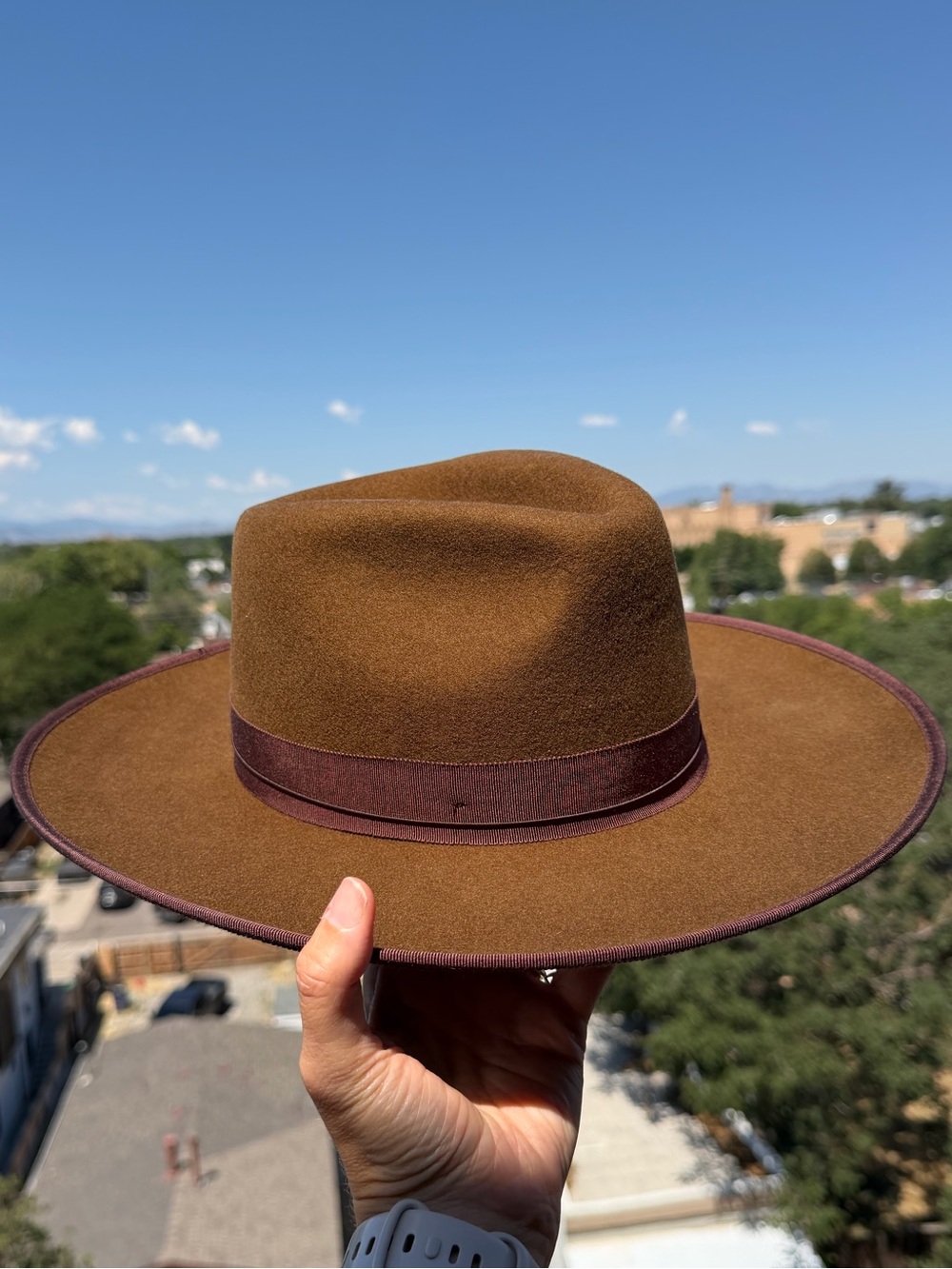 Brixton Brown Wool Fedora with Grosgrain Band: NWT